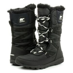 Sorel Women’s Whitney Tall Lace II Boot Black Waterproof Boots Women’s Size 5